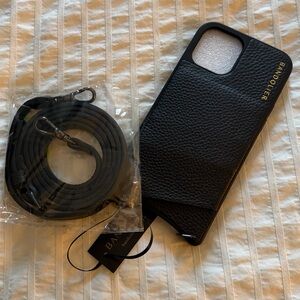 Bandolier 12ProMax Black Phone Case with Gold Accents